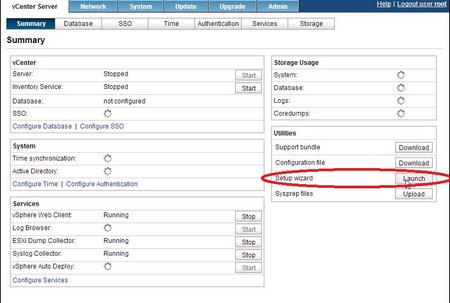 Relaunch setup wizard