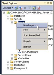 1. Create New User 1