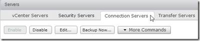 2. Connection Servers Tab