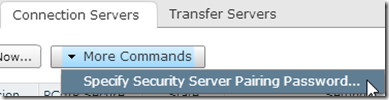 3. Specify Security Server Pairing Password