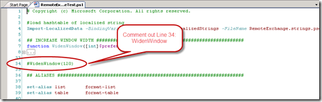 Edit RemoteExchangePS1