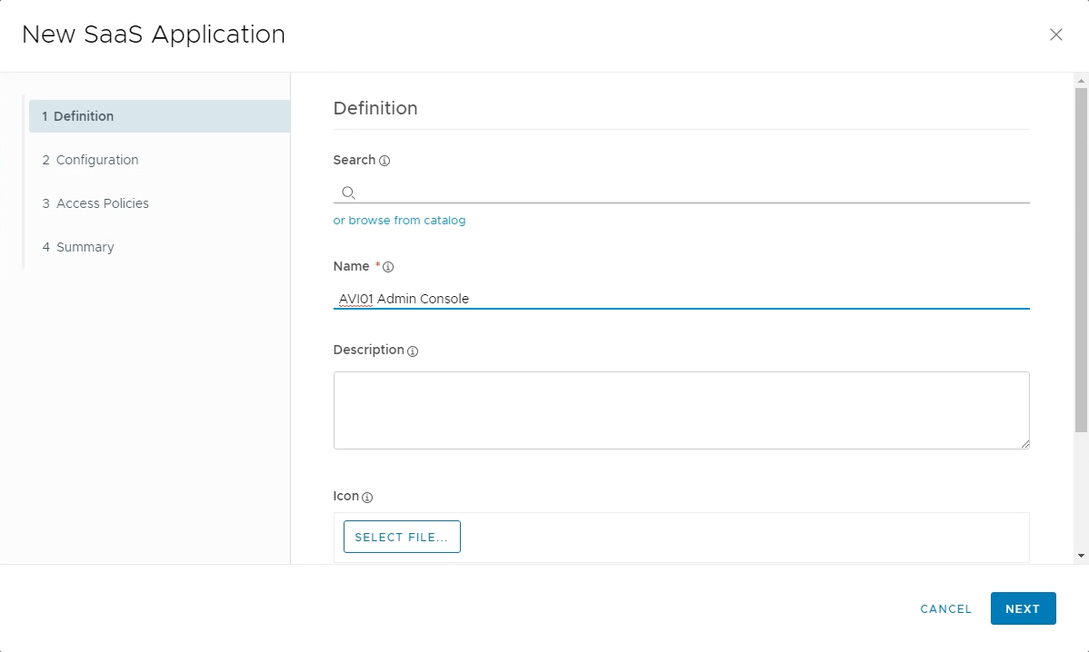 14. WS1 New SaaS Application