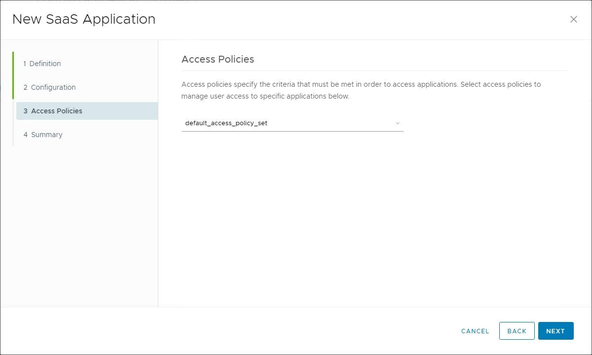 16. Assign Access Policy