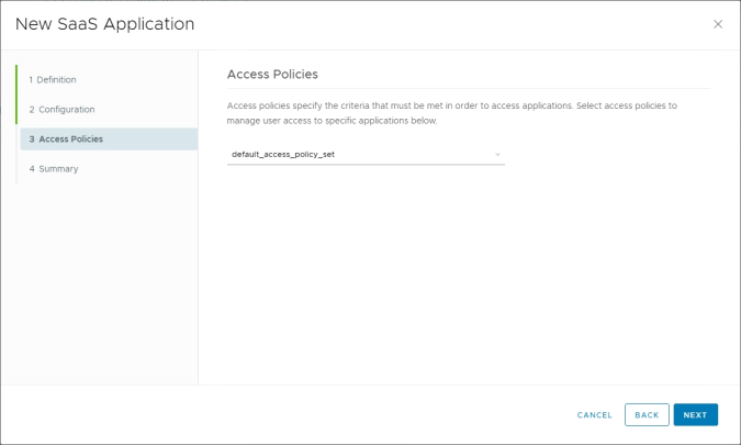 16. Assign Access Policy