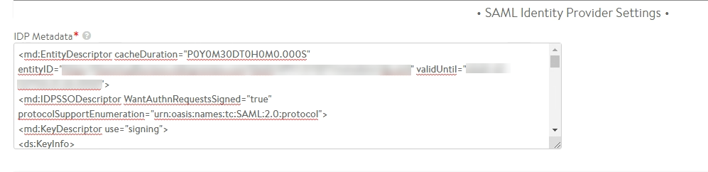 8. Copy idp metadata to AVI SAML Profile