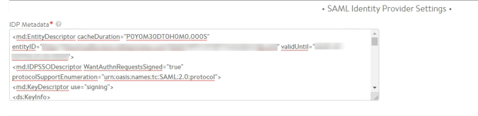 8. Copy idp metadata to AVI SAML Profile