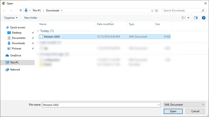 13. Select XML File Updated